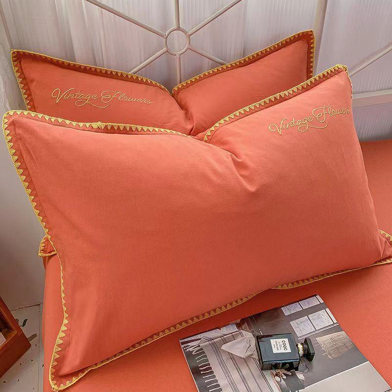 Un par de fundas de almohada de algodón puro de alta calidad de 48 x 74 cm para todas las estaciones.