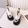 New Girl Boots Fashion Versatile Princess Short Boot Simple Retro Leather Boots Exquisite Stylish Kid Shoes Sweet Ankle Boot