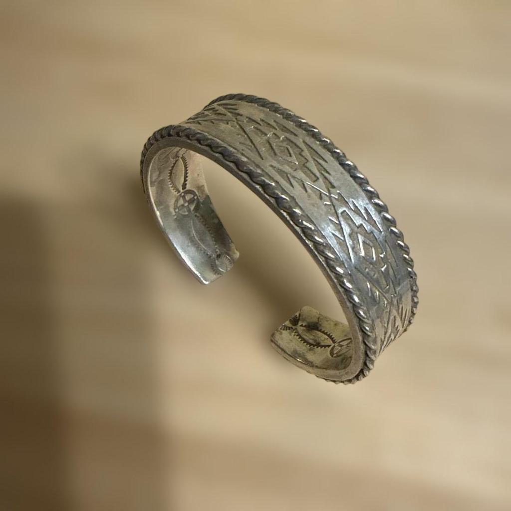 Used Vintage Indian Jewelry Bangle Silver