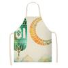 Cooking Baking Apron Eid Mubarak Mosque Printed Bib Muslim Ramadan Karim Kitchen Apron Women Star Crescent Moon Decoration