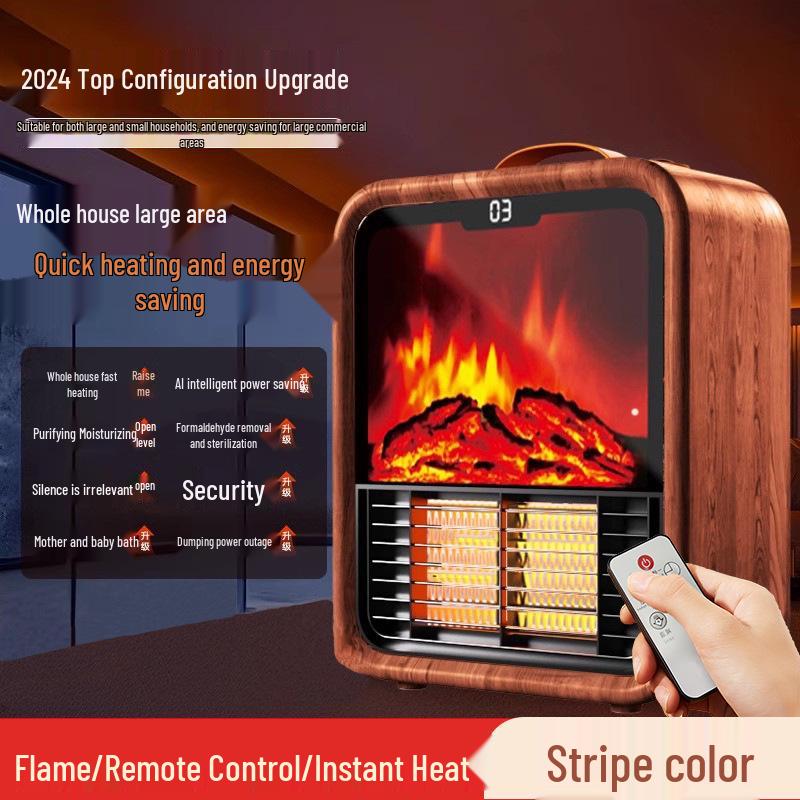 

Энергоэффективный каминный обогреватель с имитацией пламени 2024 Remote Control Version