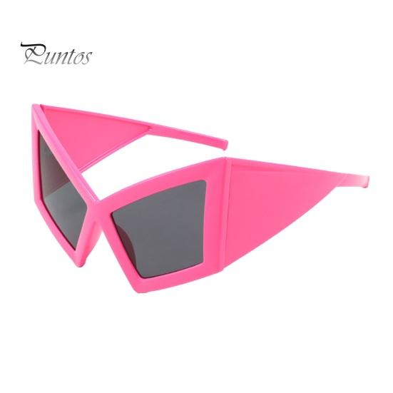 Break-resistant Sunglasses Futuristic Geometric Sunglasses, Edgy Triangle Frame Shades, Trendy UV Eye-catching Protection Sun Glasses for Women Street