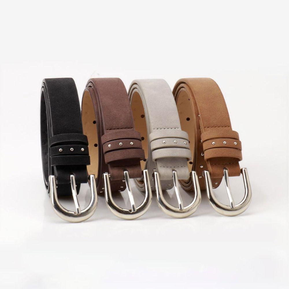 Trendy Punk Rivet Belt Luxury Design Business Waist Strap Retro Trouser Dress Belts  Women Fashion