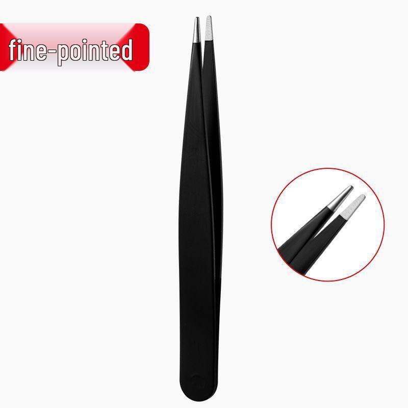 Stainless Steel Eyebrow & Beard Tweezers - Premium Plucking and Trimming Tool
