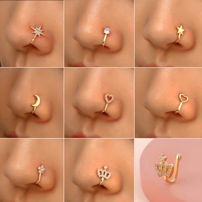 Nose Cuffs Charming Trendy Non Piercing Women Nose