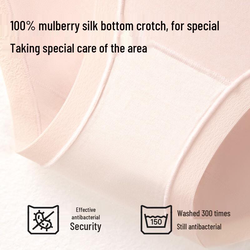MIIOW Women's Mulberry Silk Crotch Modal Wool Briefs 3-Pack