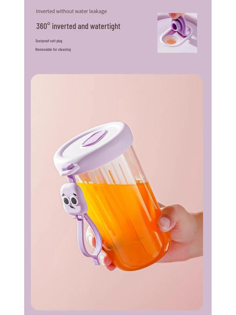 Portable High-Capacity Straw Water Cup - Summer Cool Design for Girls