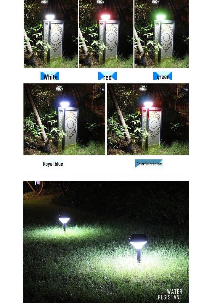 Solar-Powered RGB Waterproof Garden Lamp for Outdoor Use
