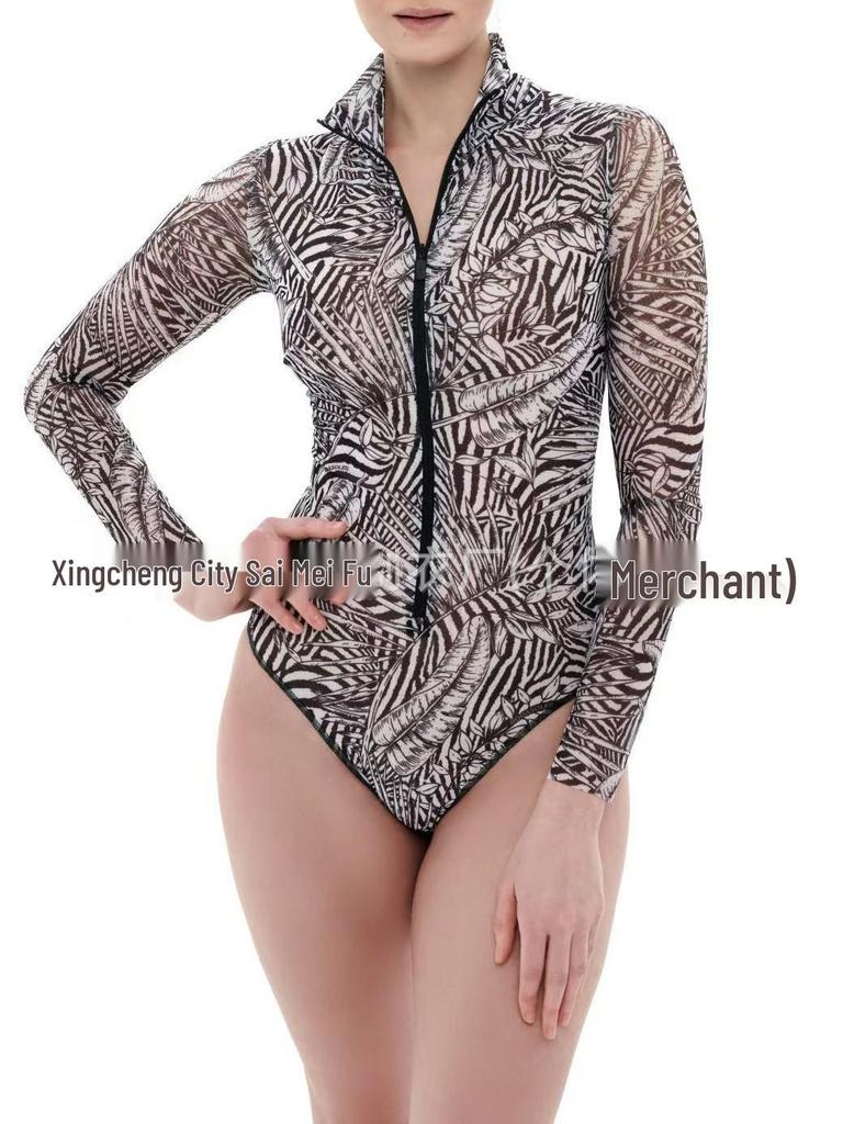 Women's Russian Mesh Swimsuit with Sun Protection