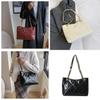 2023 Winter New Women's Bag Fashion Street Trend Shoulder Bag Retro Casual Crossbody Bag Rhombic Chain Tote Bag In Black