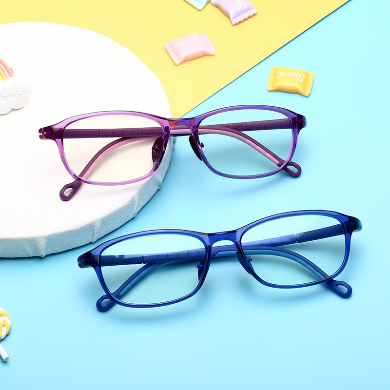 Safety Silicone Material Boy Girl Nearsighted Glasses For Children Anti-blue Light Prescription Spectacles 0 -0.5 -0.75 To -6.0