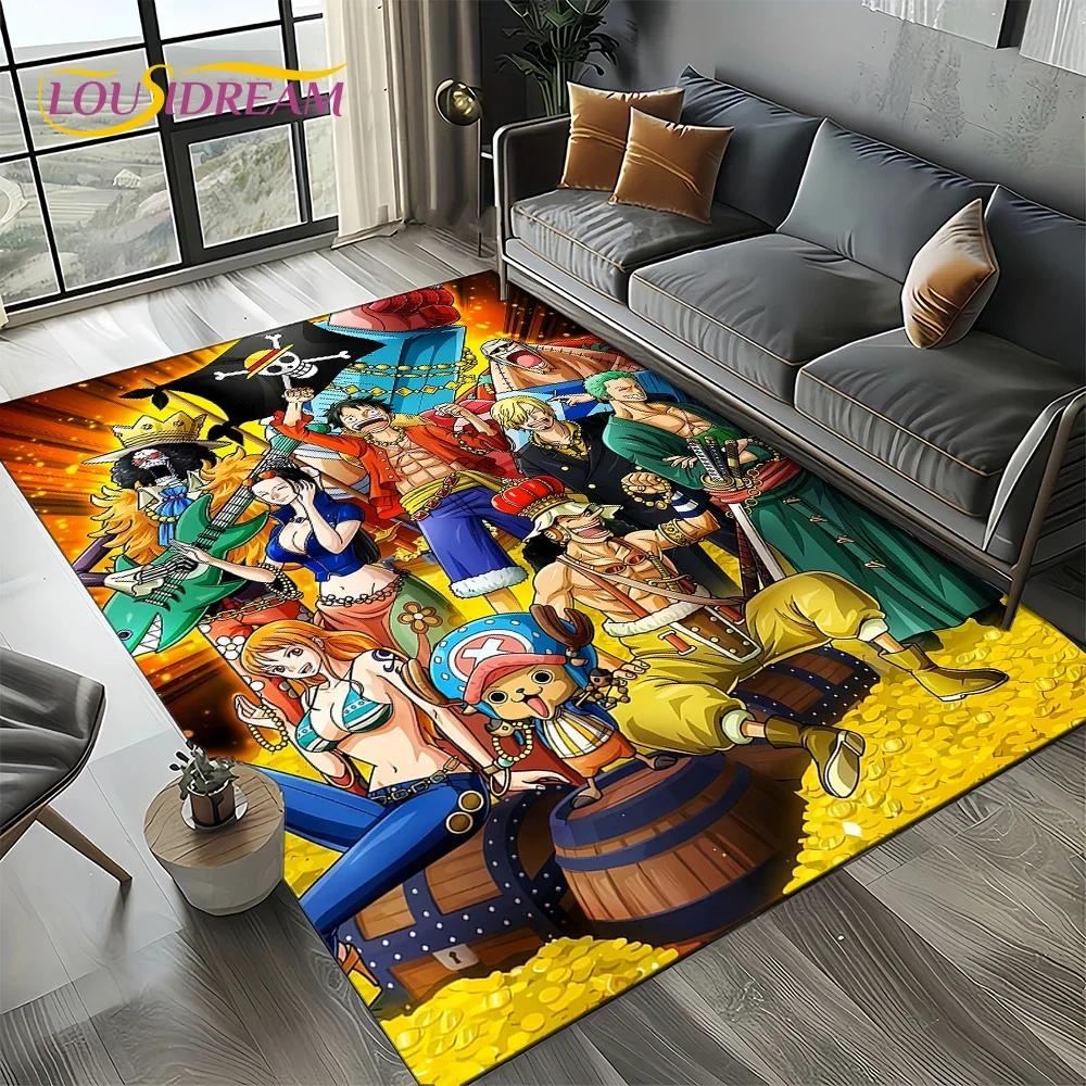 3D One PIECE-E Japan Anime Cartoon Carpet Rug for Living Room Bedroom Home Sofa Decoration,Kids Play Area Rug Non-slip Floor Mat