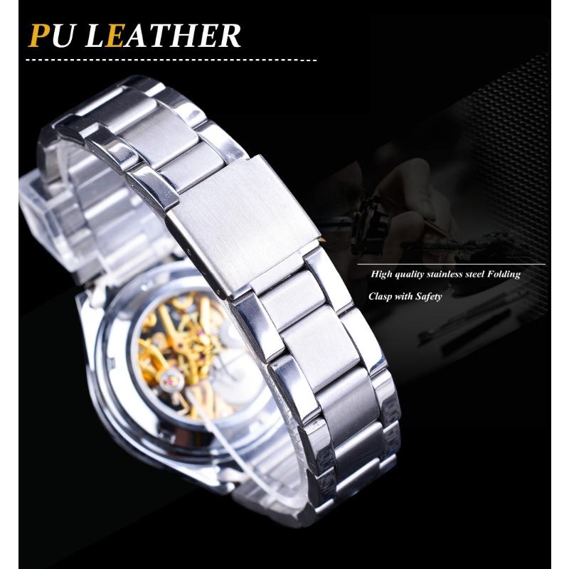 Forsing Women's Fashion Casual Hollow Out Mechanical Watch