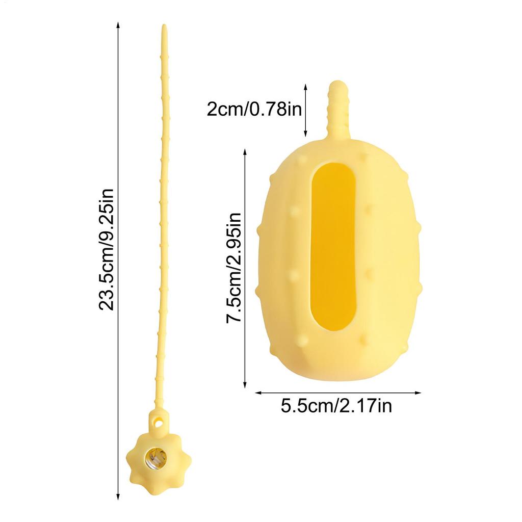 Dog Poop Bag Dispenser Silicone Cactus Potty Carrier Dog Bag Dispenser Built-in LED Light For Walking Backyard Trail Outdoor