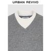 UR Women's Casual Color-block Faux Two-Piece Knit Sweater