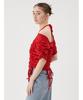 Furfur Random Gathered Cut Pullover RWCT251108 Red Women's