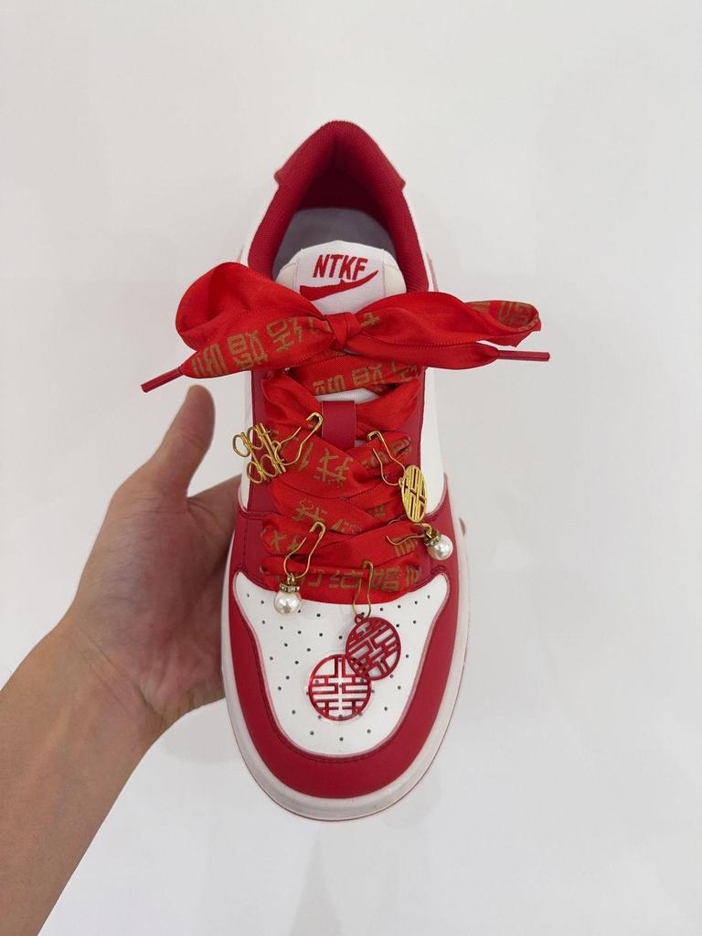 AJ 2025 Bridal & Sports Sneakers: Women's Red Two-Wear Wedding Shoes & Men's Couple Style