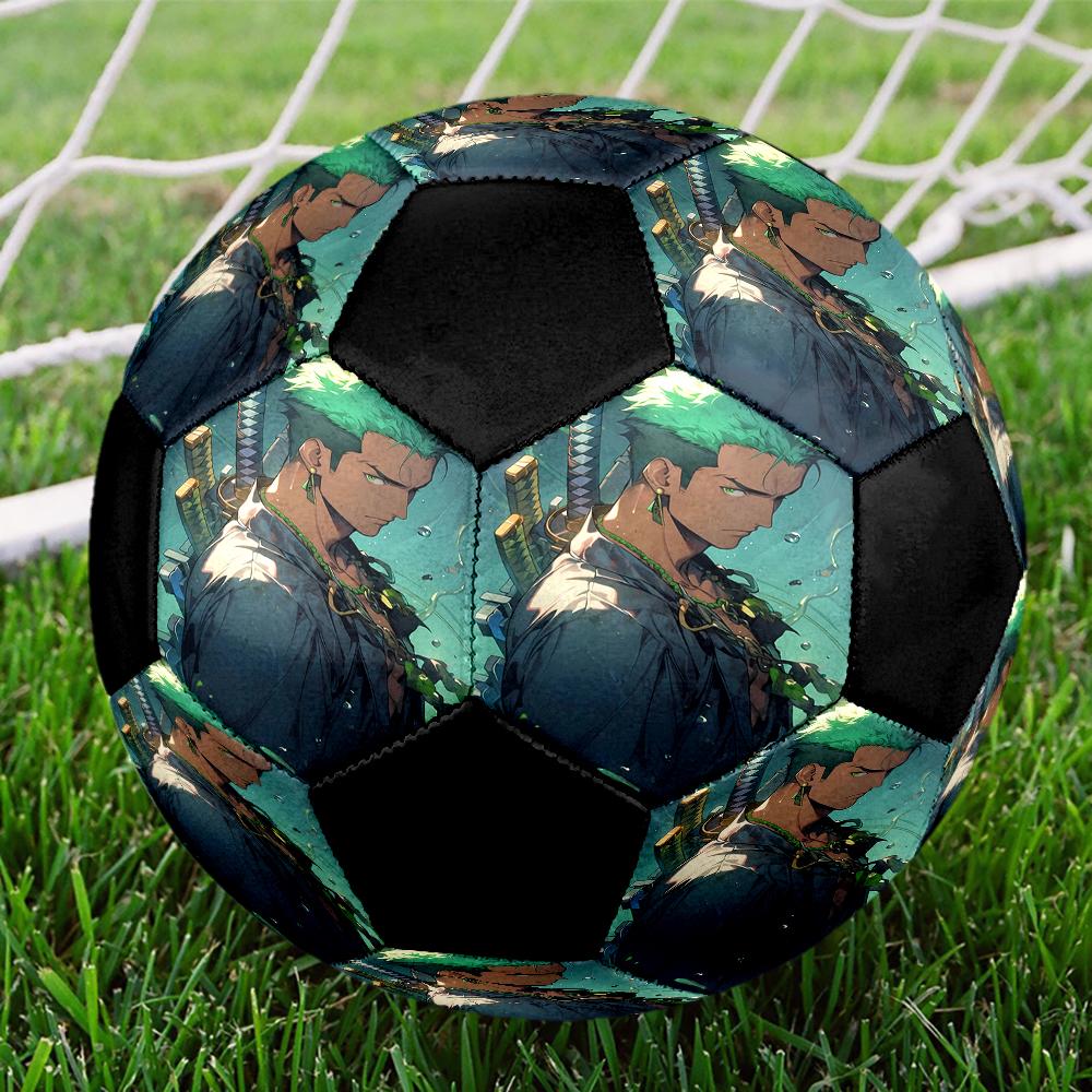 Roronoa Zoro Theme Size 5 Soccer Ball, Suitable for Both Indoor and Outdoor Matches, a Gift Suitable for Everyone.