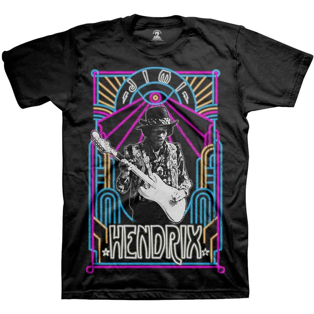 Jimi Hendrix Electric Ladyland Neon T-Shirt Black New Unisex T-Shirt XXL