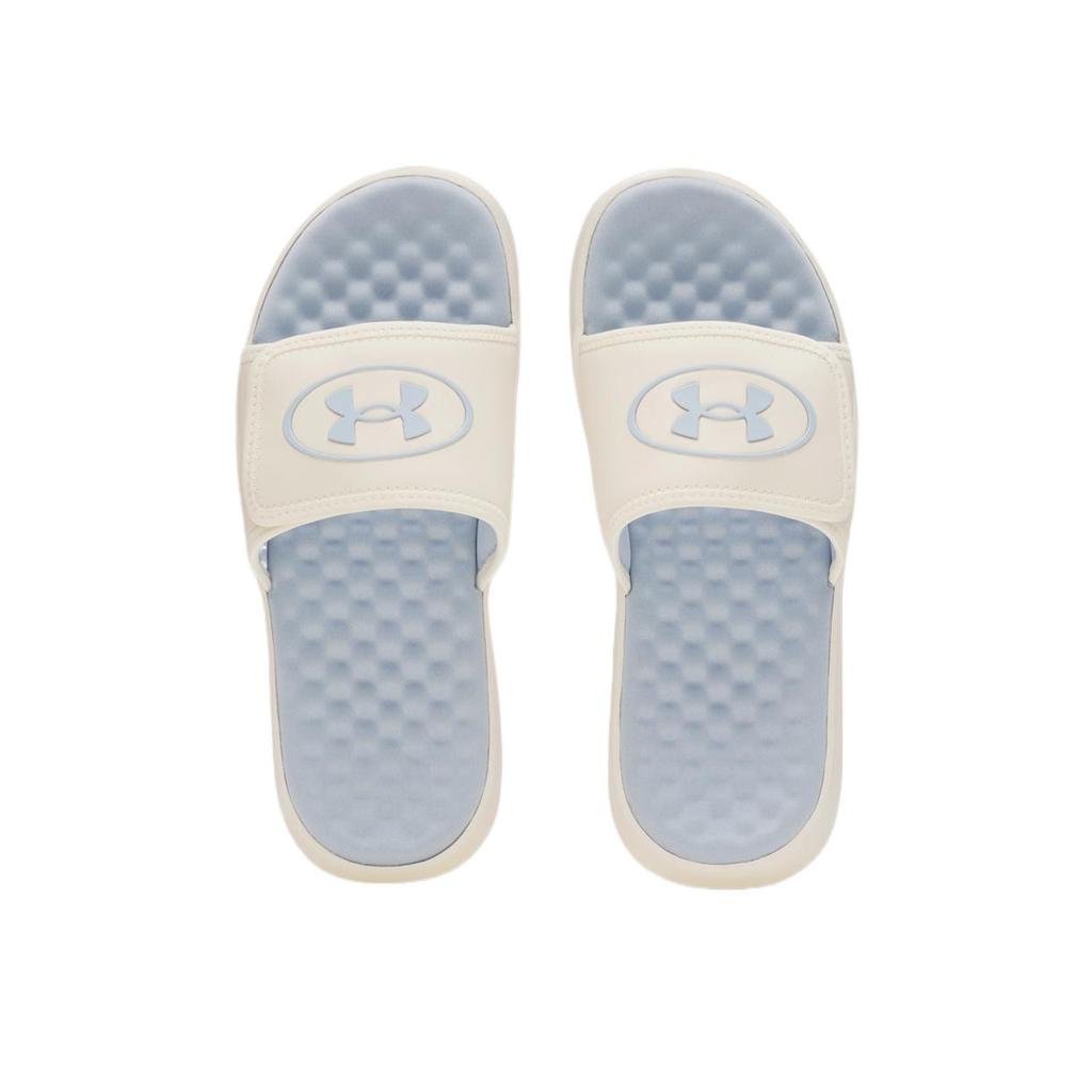 Under Armour Women's UA Ignite Pro 8 Slide Pink Quartz White Slides 6000033-279