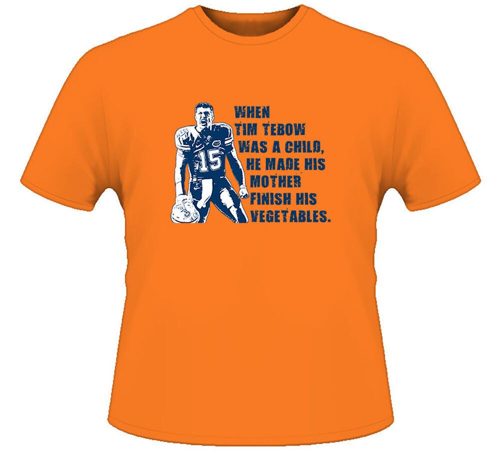 Tim Tebow Football Vegetable Quote T Shirt L