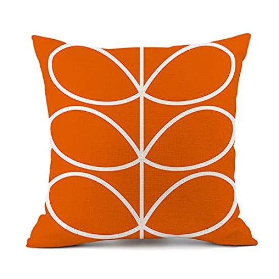 YunJeude Cushion Set of Nordic Cute Leaf Geometric Zipper Interior Home Car Room All Seasons Color Covers, 45x45cm, 4, Style, Pattern, Linen, Pattern,