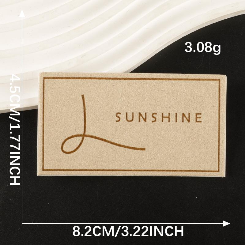 Duoku English Letter Leather & Cloth Label Patch for Clothing, Shoes, Hats, and Luggage