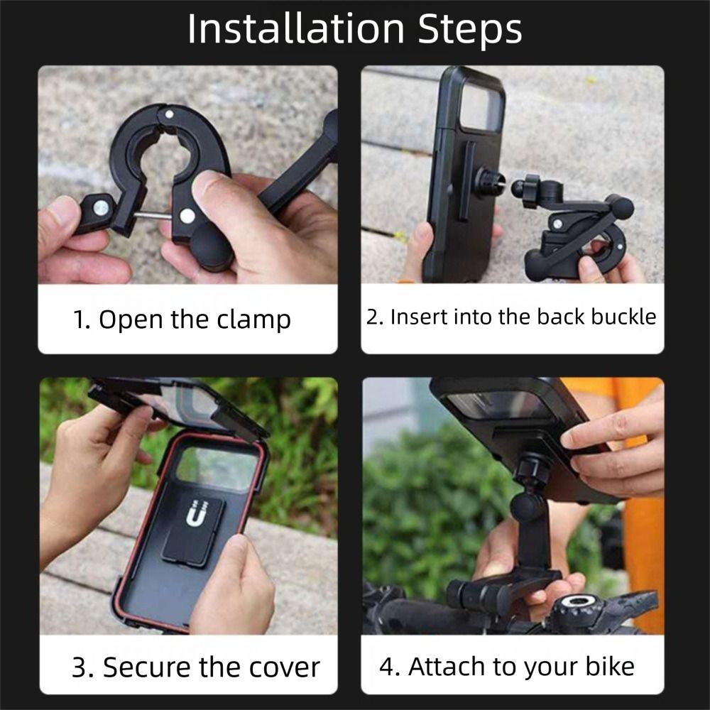 Magnetic Mount Motorcycle Phone Holder 360° Swivel Waterproof Phone Holder Bicycle