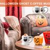 Cute Ghost Water Cup Creative Pumpkin Ghost Ceramic Mug Halloween Coffee Mugs Milk Mug Cute Halloween Mug Halloween Gift