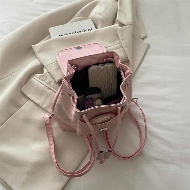 Schoolbag1011 New Niche Small Backpack Foreign Style Small Fresh Backpack Female Tide Design Sense Contrasting Color Small Bag Wholesale