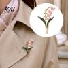 Retro Flower Brooch Pin for Women, Golden Plated Floral Lapel Pin, Blossom Badge Jewelry Daily Wear Parties Anti Oxidation