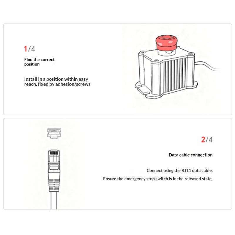 High Durability Aluminum Emergency Stop Safety Reset Switches Featuring Quick Power On Function for V10 V10 Ultra