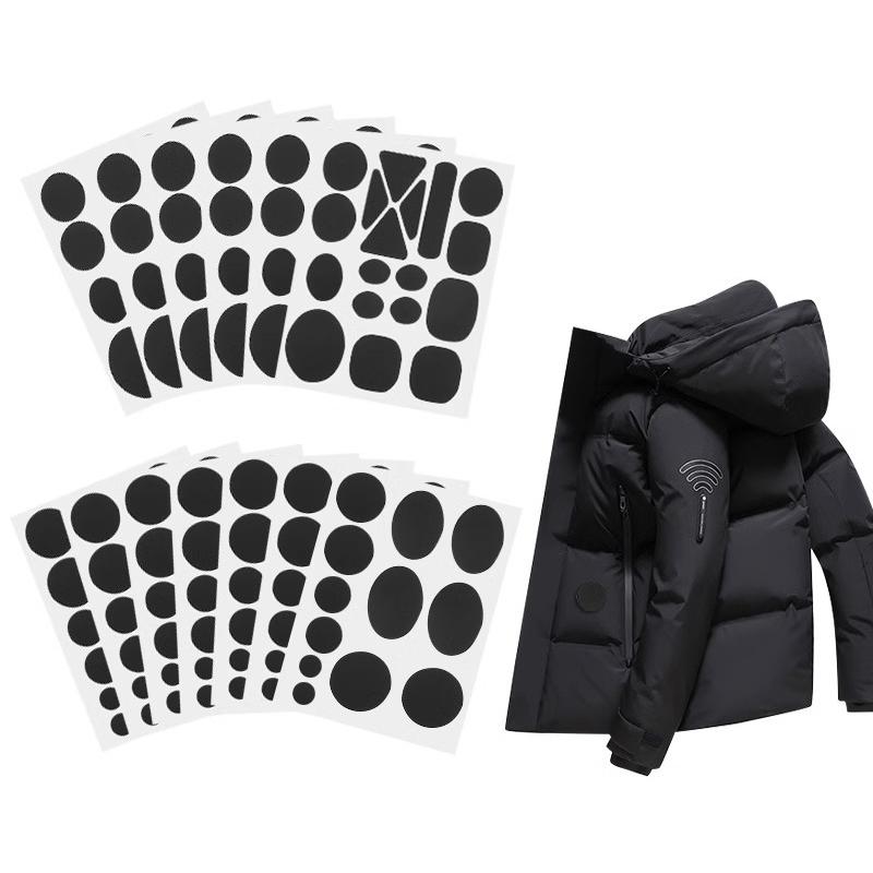 1Set Self-Adhesive Clothing Repair Patches Assorted Shapes Universal Durable Fabric Fixes For Down Jackets And Garments