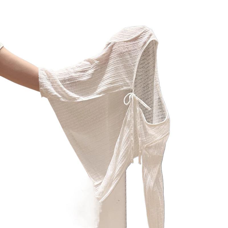 Women's Lazy Style Lace-Up Sun Protection Cardigan - 2026 Summer Loose Fit Short Outerwear