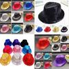 Trilby Sequin Hat Cap Sequinned Dance Party Costume Mj Jazz Performance Fedora