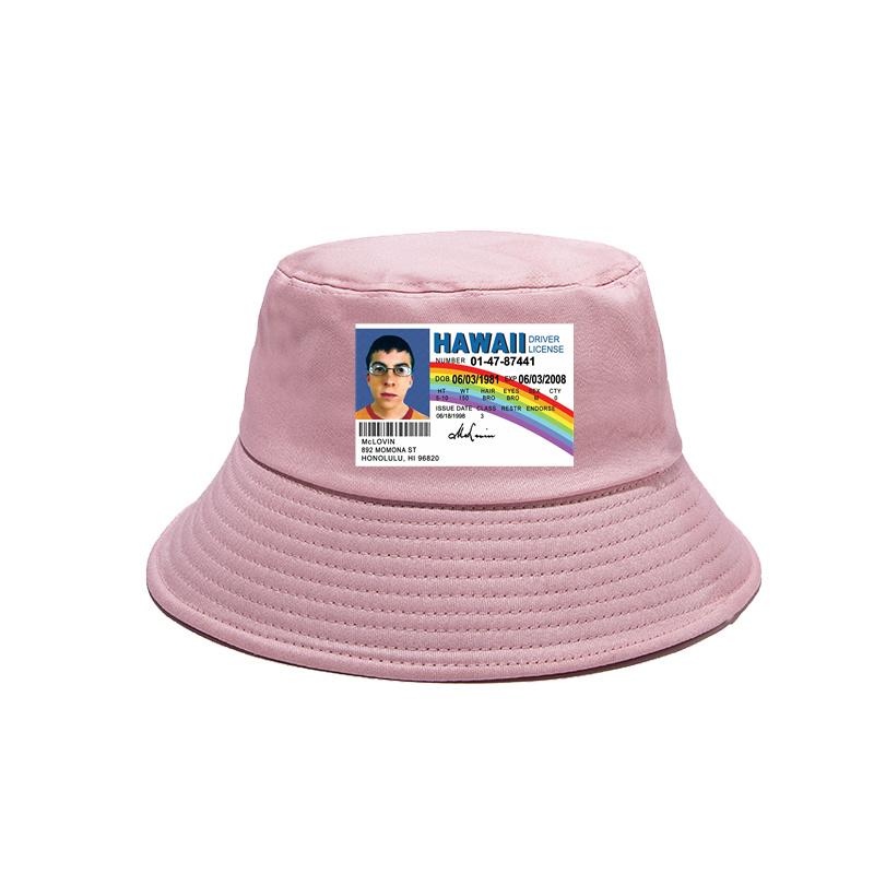 Mclovin Id Card Superbad Geek Bucket Hats New Outdoor Cotton Funny Panama Hat Summer Cool Sun Caps Bob Hat