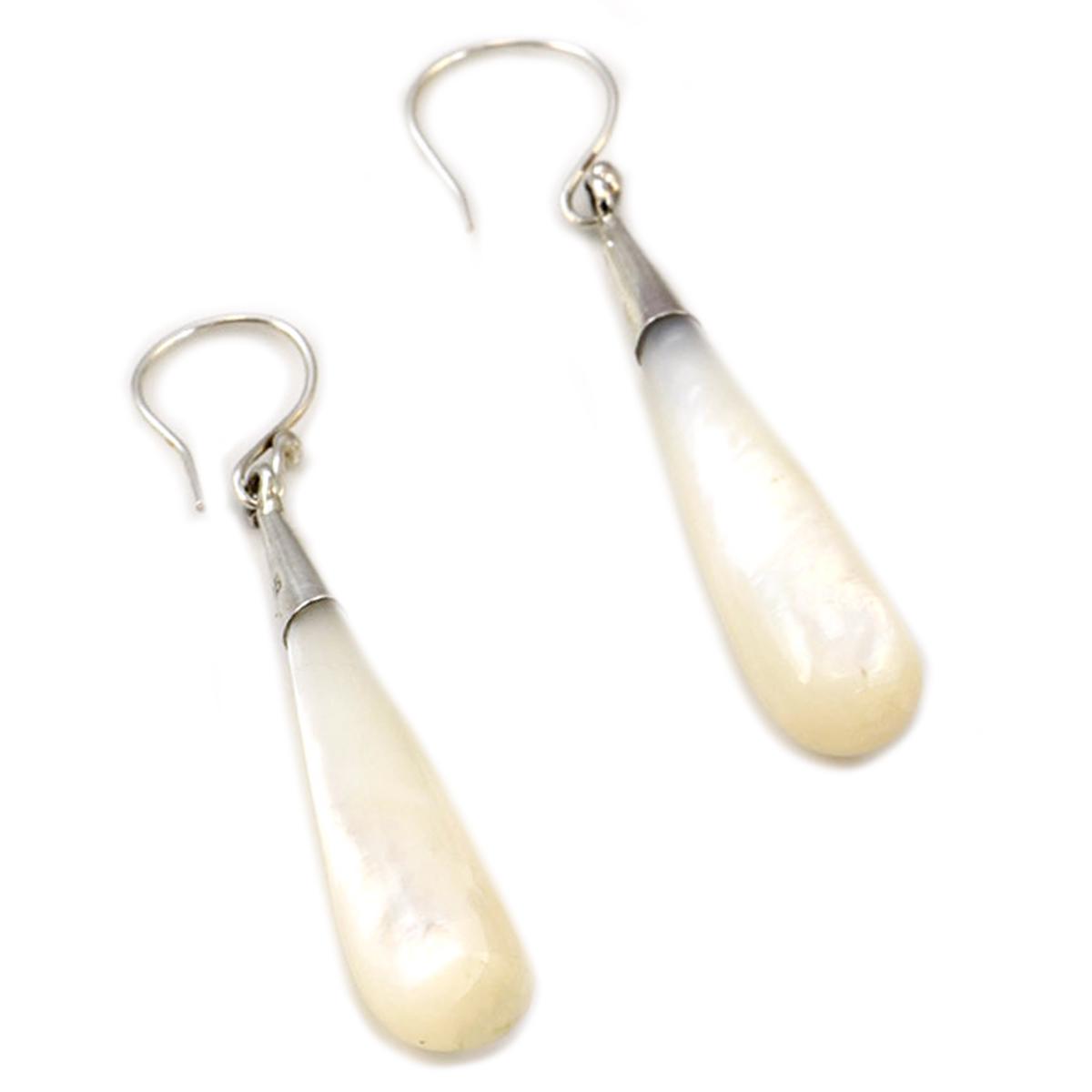 

Les Trésors De Lily [Q7490] - Серебряные серьги ручной работы Мудрость серебристо-белый - 33x5 мм.