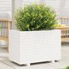 VidaXL Planter White 70x40x49.5 Cm Solid Pine Wood, Outdoor Planter, Flower Box, Plant Box, Planter 847369