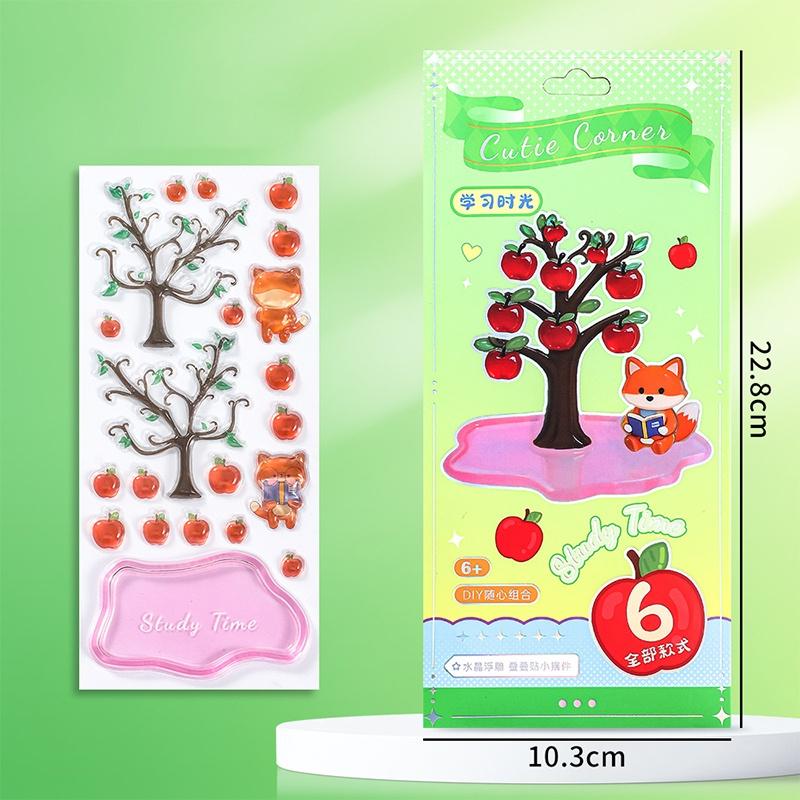 Creative Stacking Series 3D Crystal Stickers for Children s Fun Play A4