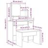 VidaXL Ensemble de coiffeuse vieux bois bois d'ingénierie, coiffeuse, table de maquillage, coiffeuse de chambre, table de 3329191