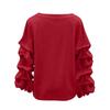 Women's Solid Color Long Sleeve Round Neck Pullover Sweater Loose Casual Hoodie