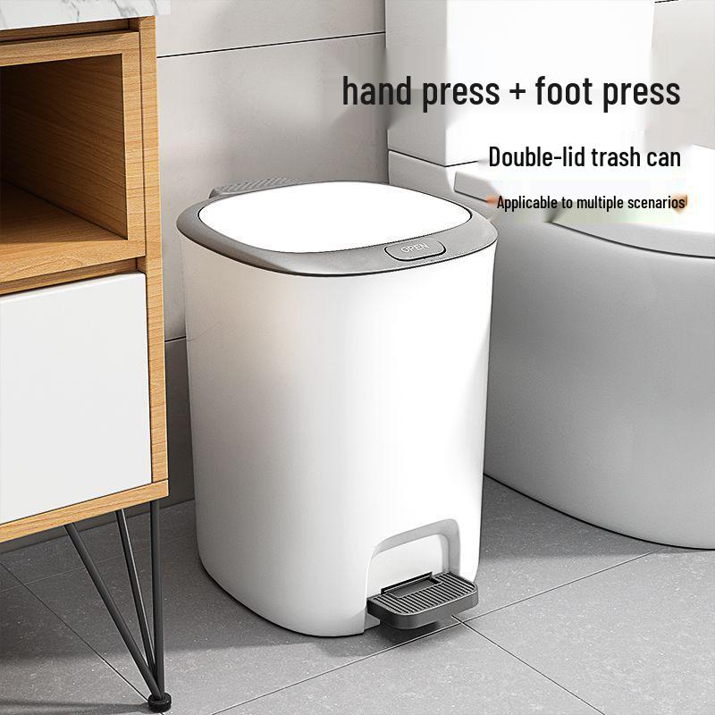 Extra-Large Odor-Proof Foot Pedal Trash Can 2025 - Perfect for Bathroom, Kitchen, Bedroom, or Living Room