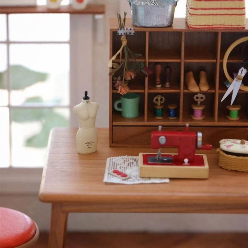 1:12 Doll House Cabinet Mini Bookcase Shelf Doll House Furniture Toy Miniature Storage Cupboard Dollhouse Decor
