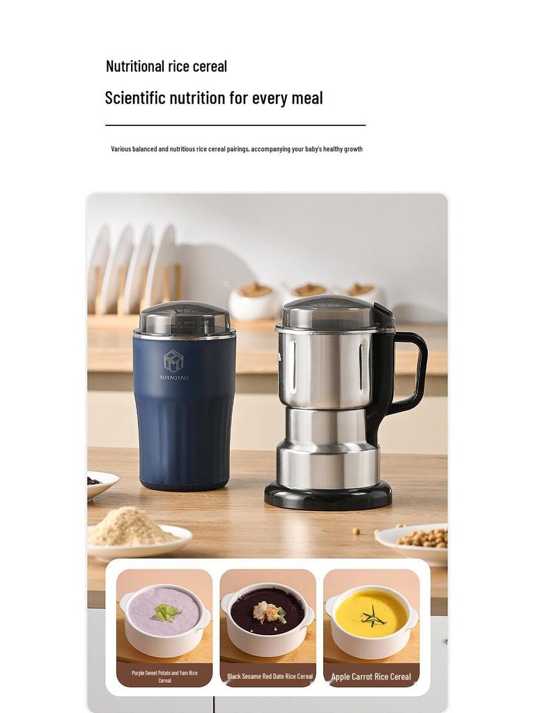Stainless Steel Electric Grain and Cereal Grinder, Wall-Breaking Machine