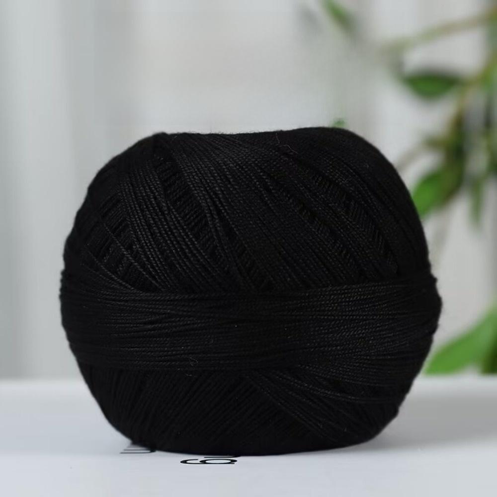 Size 7 Lace Yarn Bundle Solid Color Crochet Thread Yarn Durable Mercerized Yarn  for DIY Knit