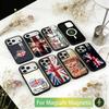 British National Flag Phone Case For iPhone17,16,15,14,13,12,11 Plus,Pro Magnetic with Magsafe Wireless Charging