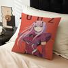 Zero Two D-darling Pillowcase Toon Gift Cushion Cover Bedroom Home Sofa Chair Seat Decor Pillow Case