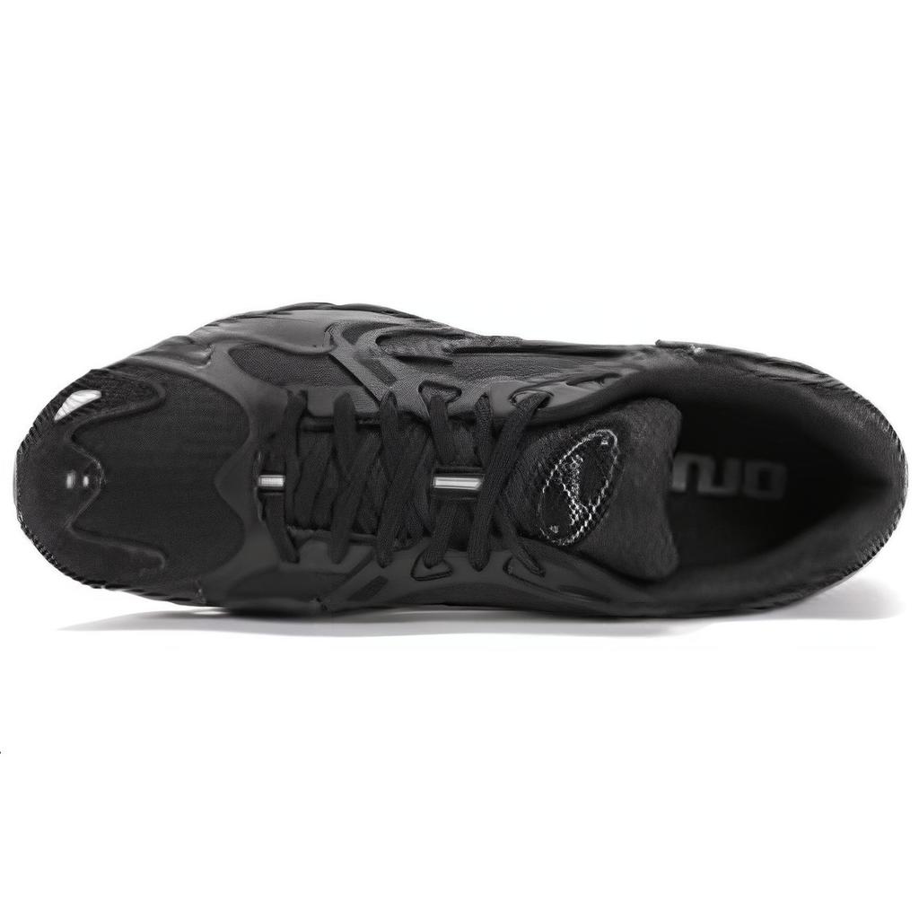 Mizuno Wave Rider Fabric Synthetic Leather Retro Thick Sole Shock Absorption Slip Resistant Wear Resistant Breathable Mid Top Casual Shoes D1GH222305