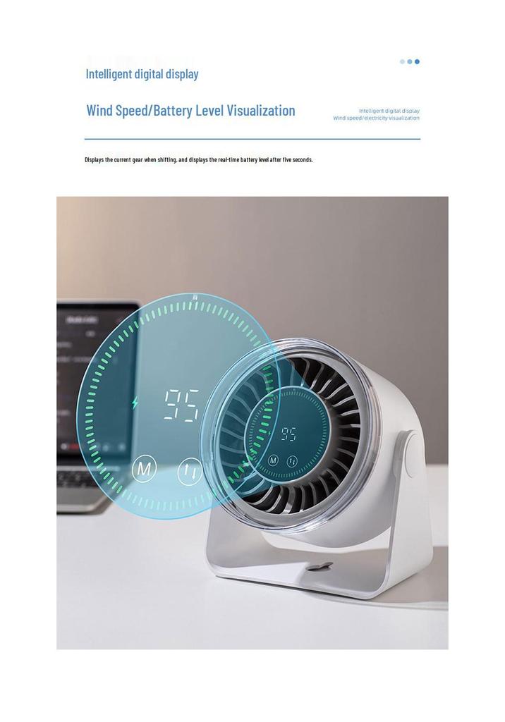 Weilexing Stepless Speed Digital Display Touch Desktop Fan