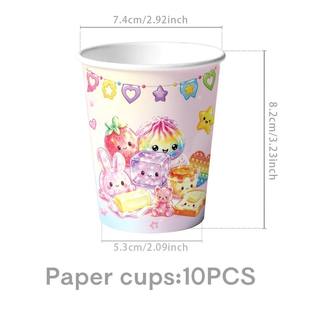 Cartoon Baozi Party Decor Set Squeeze Theme Cake Toppers New Birthday Banner Kits For Boys Girls